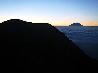 光小屋からの富士山